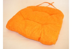Sedák na židli 40x40 cm barva oranžový melír SET 4ks